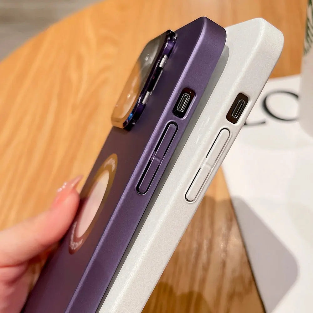 Caseimpec Luxury Glass Lens Kickstand Phone Case For IPhone - caseimpec