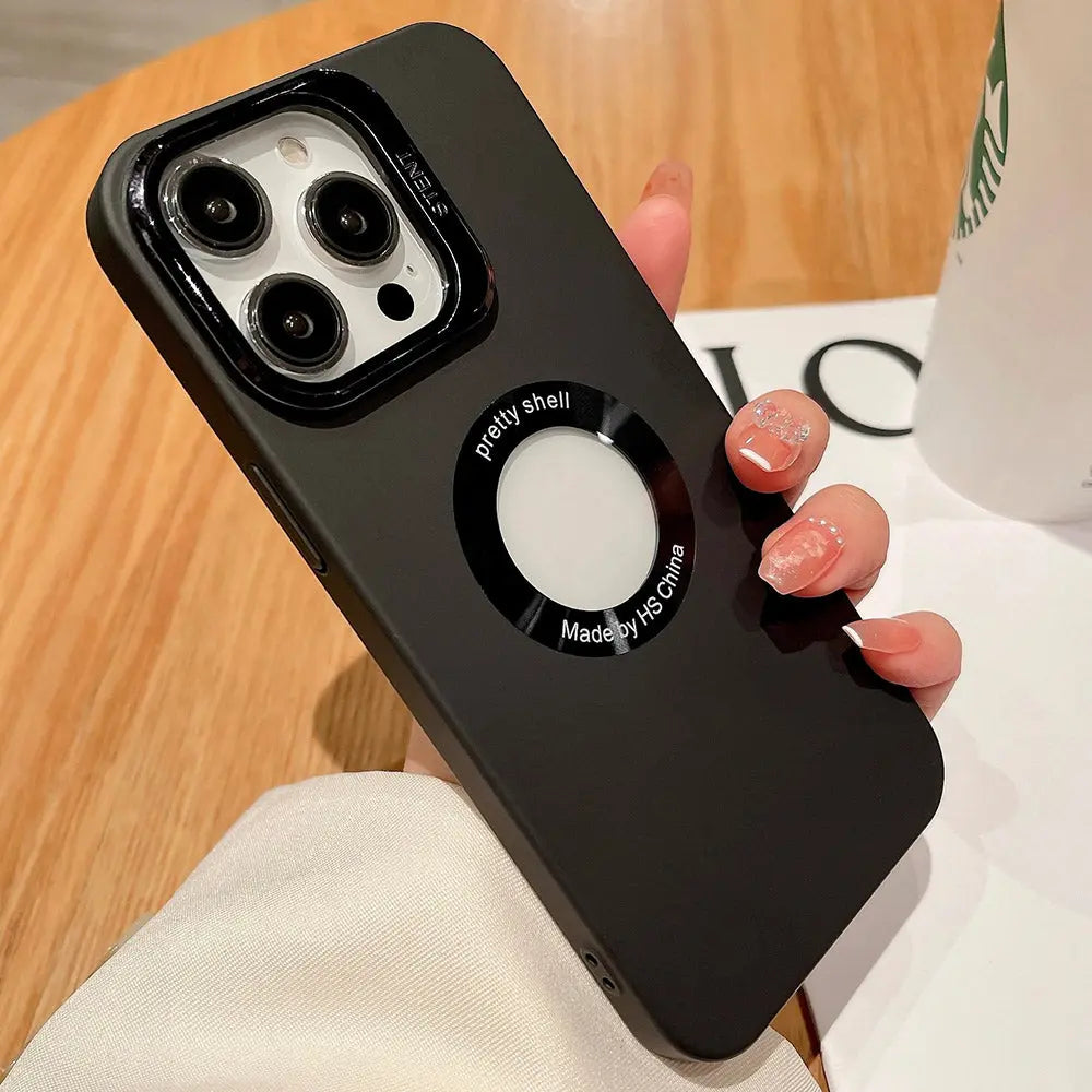 Caseimpec Luxury Glass Lens Kickstand Phone Case For IPhone - caseimpec