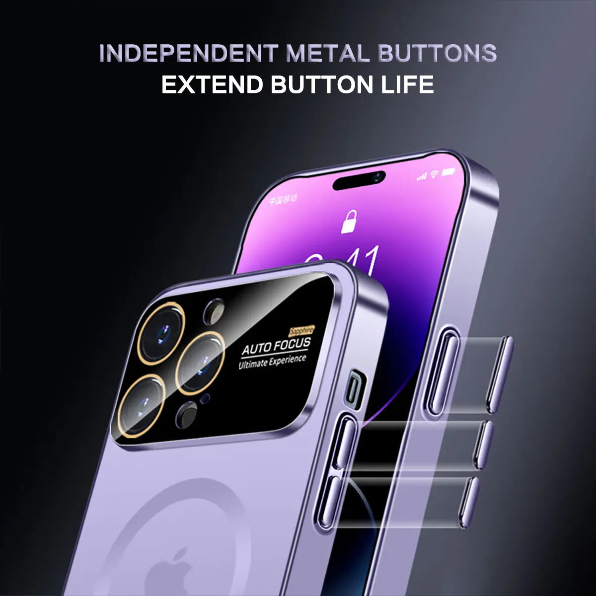 Caseimpec Premium Auto Focus Sapphire Glass AG Frosted Magsafe Phone Case for iPhones - caseimpec