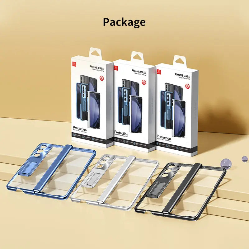 Premium Electroplated Transparent 360 Protection Case For Galaxy Z Fold 5 caseimpac