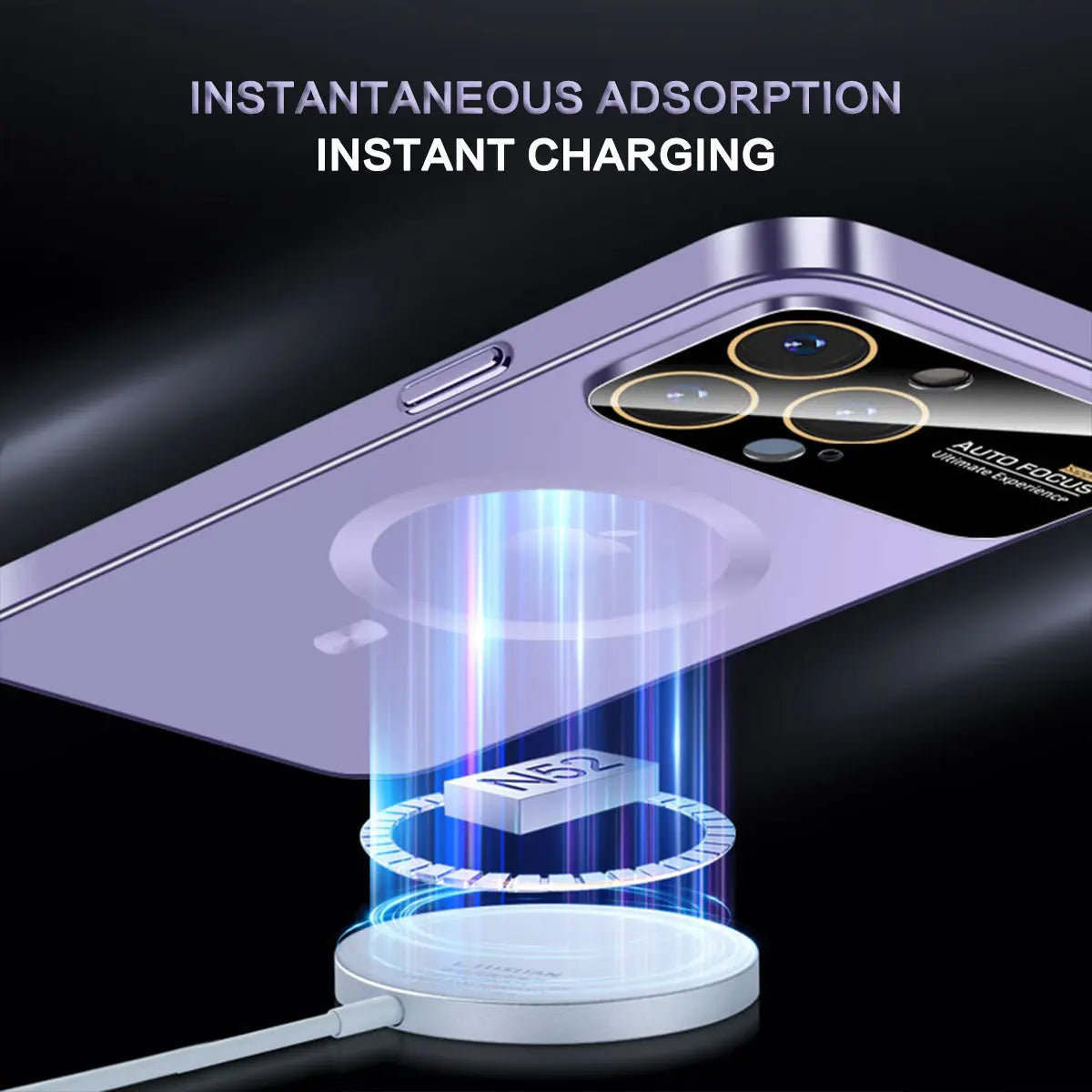 Caseimpec Premium Auto Focus Sapphire Glass AG Frosted Magsafe Phone Case for iPhones - caseimpec