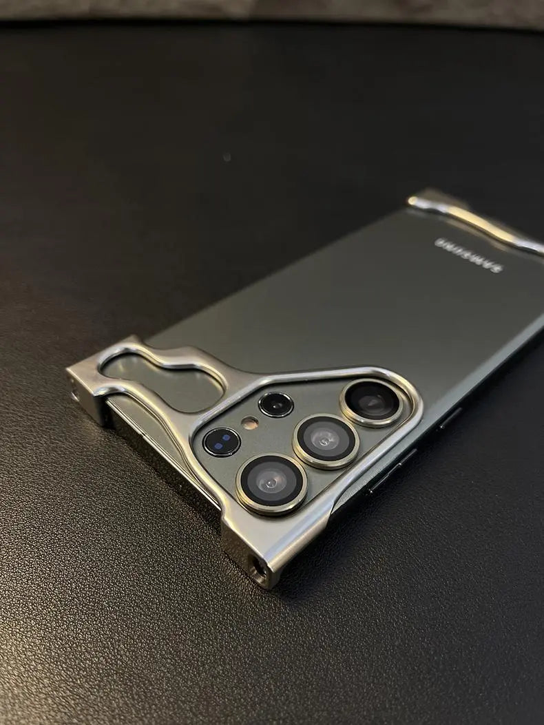 Premium Alien Invasion Titanium Metal Bumper Case for Galaxy S24 Ultra caseimpac