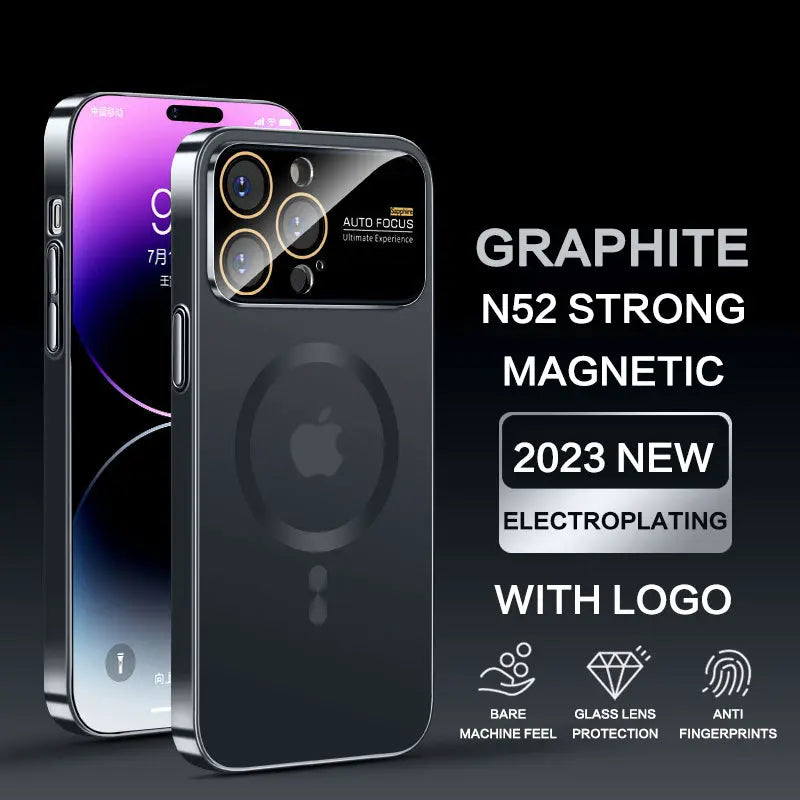 Caseimpec Premium Auto Focus Sapphire Glass AG Frosted Magsafe Phone Case for iPhones - caseimpec