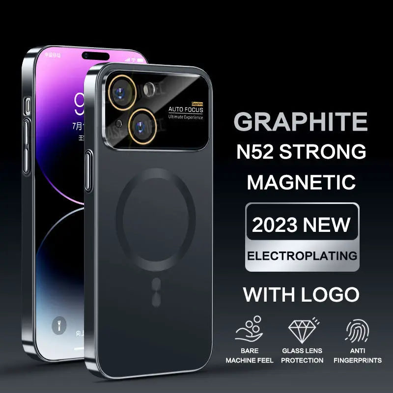 Caseimpec Premium Auto Focus Sapphire Glass AG Frosted Magsafe Phone Case for iPhones - caseimpec