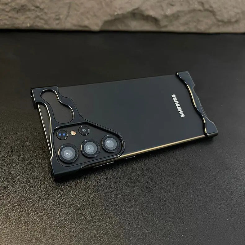 Premium Alien Invasion Titanium Metal Bumper Case for Galaxy S24 Ultra caseimpac