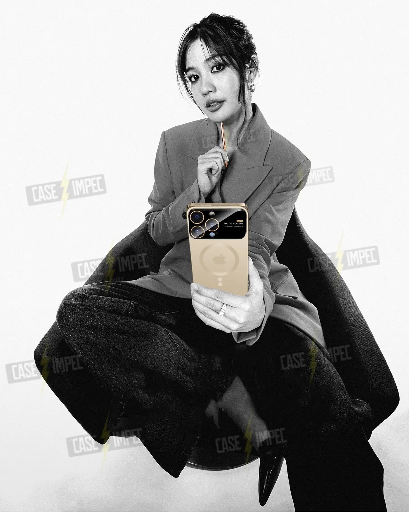 Caseimpec Premium Auto Focus Sapphire Glass AG Frosted Magsafe Phone Case for iPhones - caseimpec