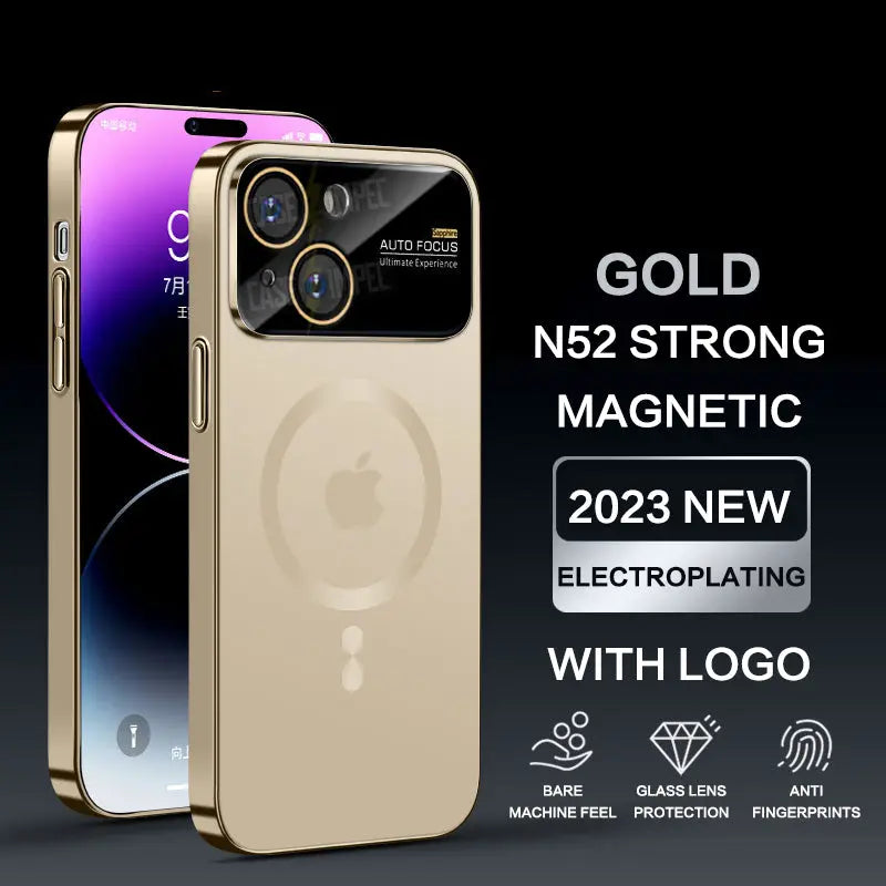 Caseimpec Premium Auto Focus Sapphire Glass AG Frosted Magsafe Phone Case for iPhones - caseimpec