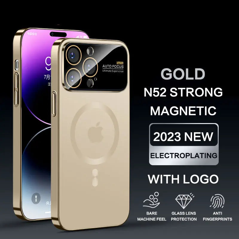 Caseimpec Premium Auto Focus Sapphire Glass AG Frosted Magsafe Phone Case for iPhones - caseimpec