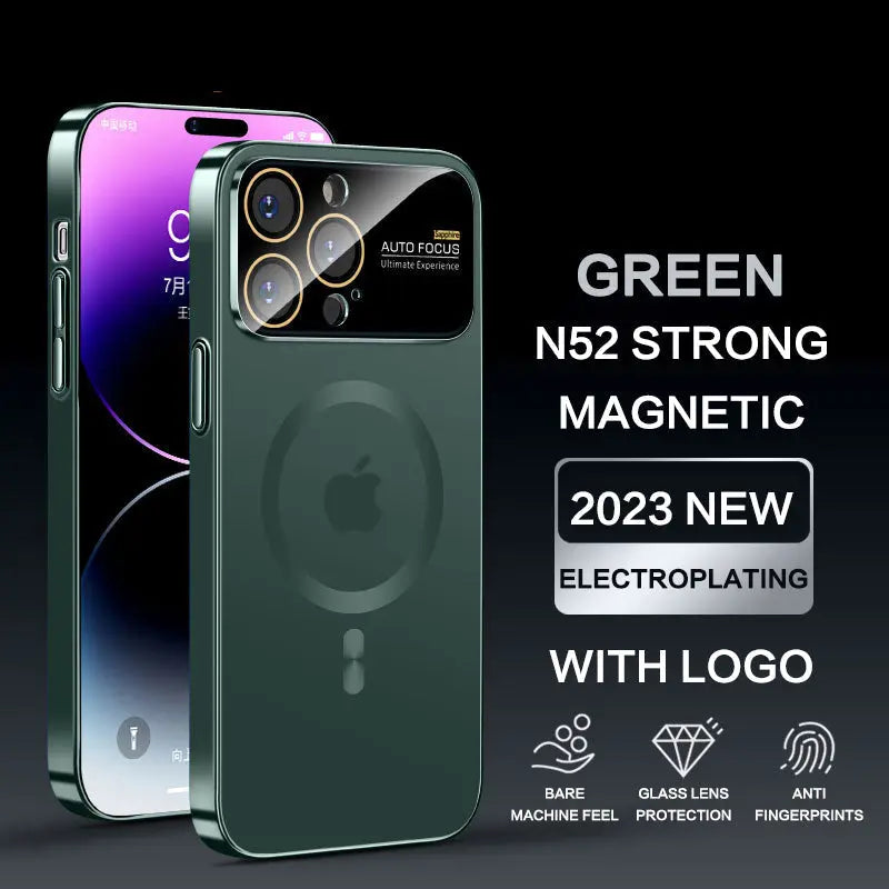 Caseimpec Premium Auto Focus Sapphire Glass AG Frosted Magsafe Phone Case for iPhones - caseimpec