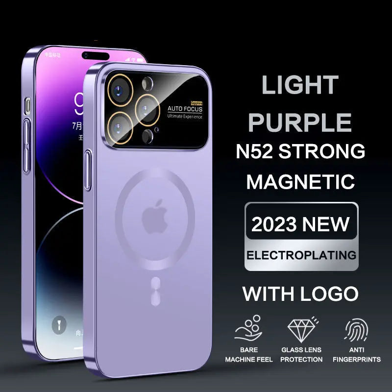 Caseimpec Premium Auto Focus Sapphire Glass AG Frosted Magsafe Phone Case for iPhones - caseimpec