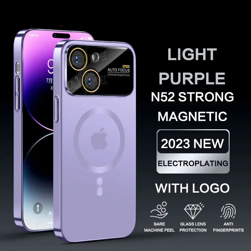 Caseimpec Premium Auto Focus Sapphire Glass AG Frosted Magsafe Phone Case for iPhones - caseimpec