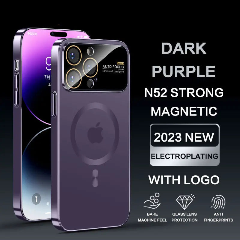 Caseimpec Premium Auto Focus Sapphire Glass AG Frosted Magsafe Phone Case for iPhones - caseimpec