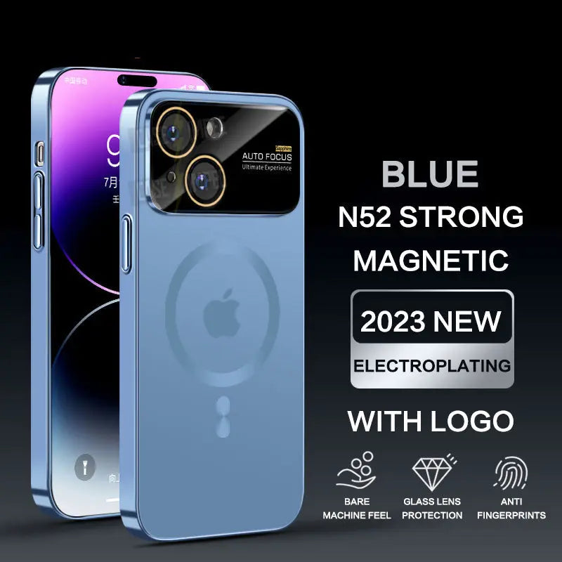 Caseimpec Premium Auto Focus Sapphire Glass AG Frosted Magsafe Phone Case for iPhones - caseimpec