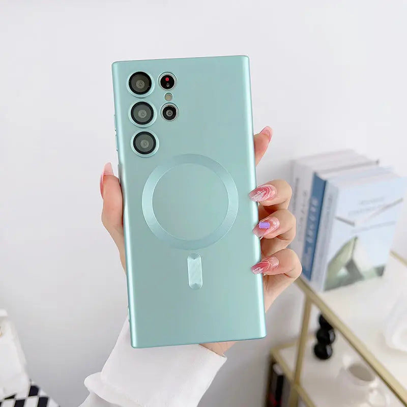 Premium Soft Silicone Magsafe Case for Galaxy S23 Ultra - caseimpec