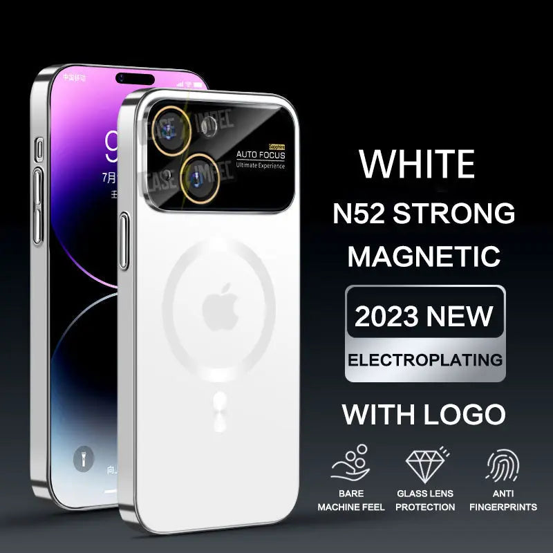 Caseimpec Premium Auto Focus Sapphire Glass AG Frosted Magsafe Phone Case for iPhones - caseimpec