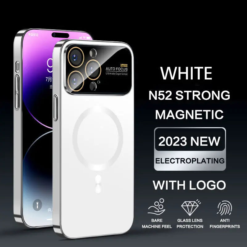 Caseimpec Premium Auto Focus Sapphire Glass AG Frosted Magsafe Phone Case for iPhones - caseimpec