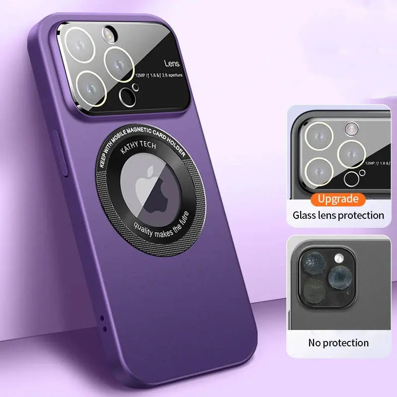 Caseimpec Premium Lens Large Window Forsted Magesafe Case For iPhones - caseimpec