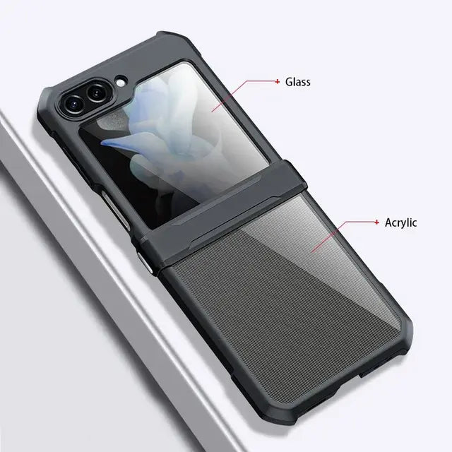 Premium Transparent Shockproof Protective Cases For Galaxy Z Flip 5 Caseimpec