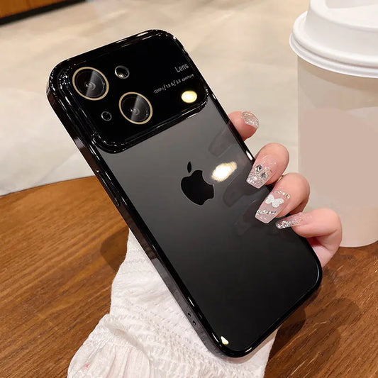 Lens Premium Non Yellowing Transparent Large Window Clear Case For iPhones - caseimpec