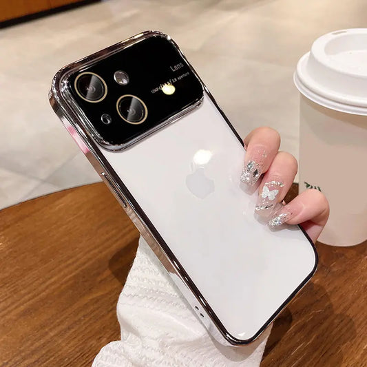 Lens Premium Non Yellowing Transparent Large Window Clear Case For iPhones - caseimpec