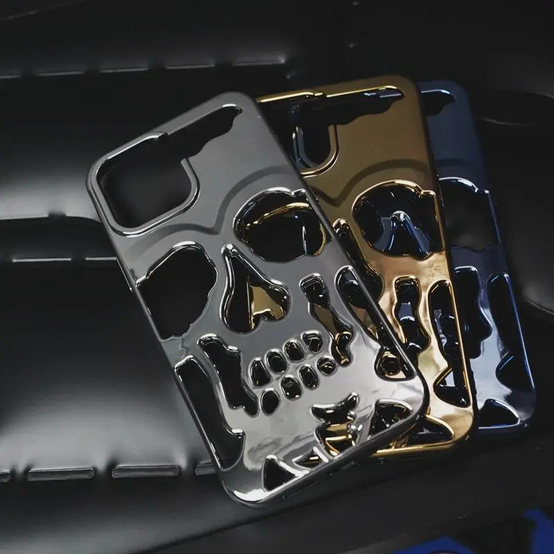 Skull Shockproof Silicone Back Case for iPhones - caseimpec