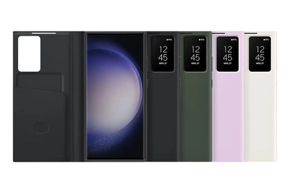 Smart View Window Flip Wallet Case for Galaxy S24 Ultra caseimpac