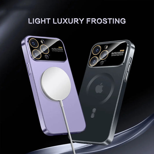 Caseimpec Premium Auto Focus Sapphire Glass AG Frosted Magsafe Phone Case for iPhones