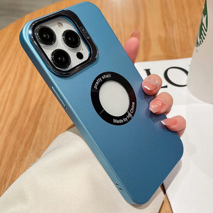 Caseimpec Luxury Glass Lens Kickstand Phone Case For IPhone - caseimpec