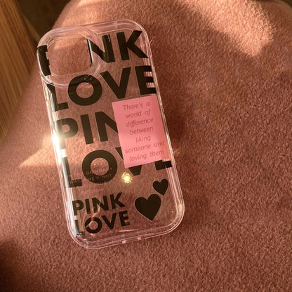 Pink Love With Pop Socket Girlish Phone Cases For iPhones 13 & 14