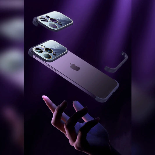 Premium Auto Focus Large Window Concept Frameless Corner Pad Case for iPhones - caseimpec