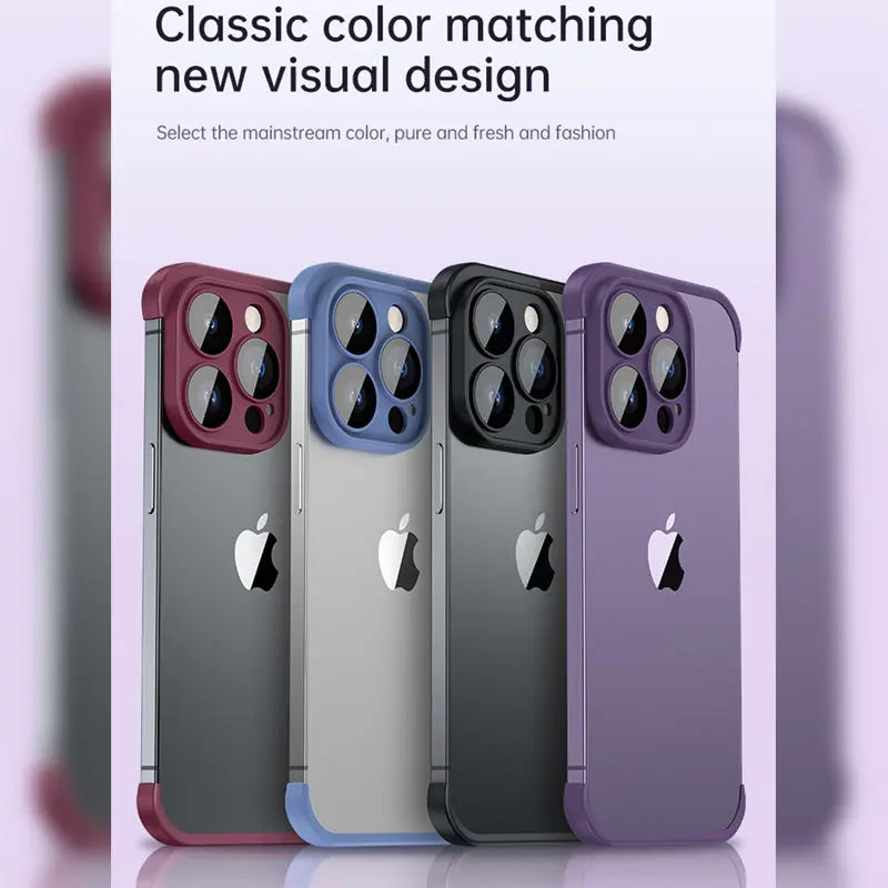 Frameless Silicone Frame Shockproof Corner Bumper Pad For iPhones - caseimpec