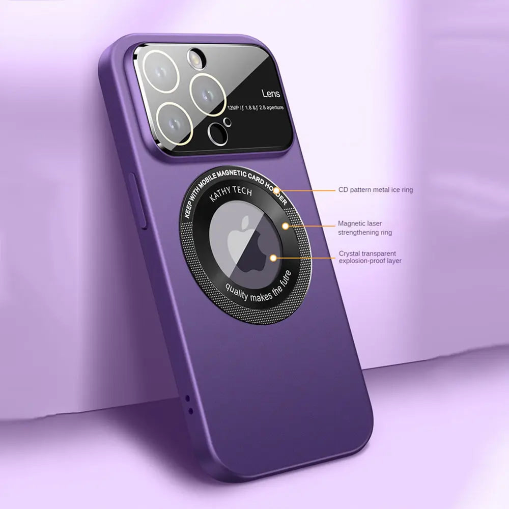 Caseimpec Premium Lens Large Window Forsted Magesafe Case For iPhones - caseimpec