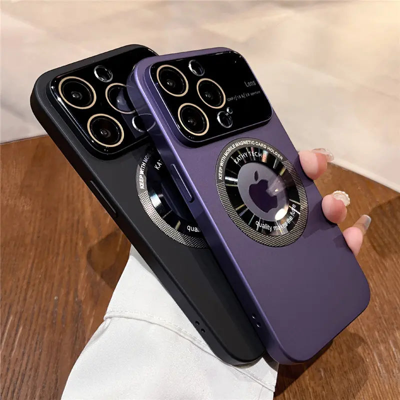 Caseimpec Premium Lens Large Window Forsted Magesafe Case For iPhones - caseimpec
