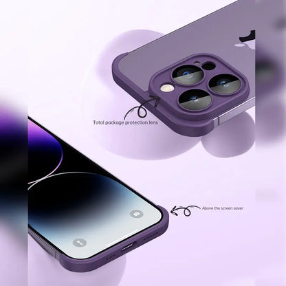 Frameless Silicone Frame Shockproof Corner Bumper Pad For iPhones - caseimpec