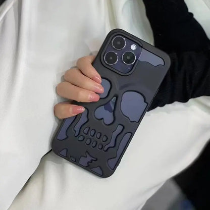 Skull Shockproof Silicone Back Case for iPhones - caseimpec