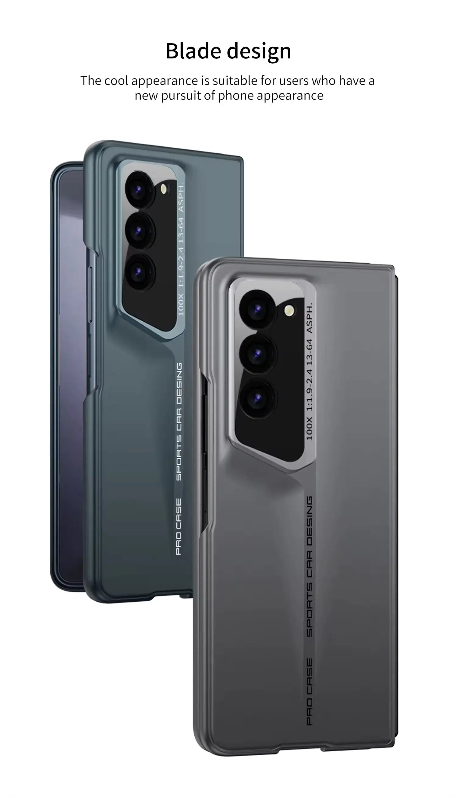 Premium Sports Car Design Polycarbonate Back Case for Samsung Galaxy Z Fold 4 caseimpec