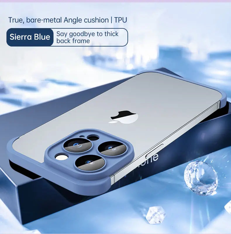Frameless Silicone Frame Shockproof Corner Bumper Pad For iPhones - caseimpec