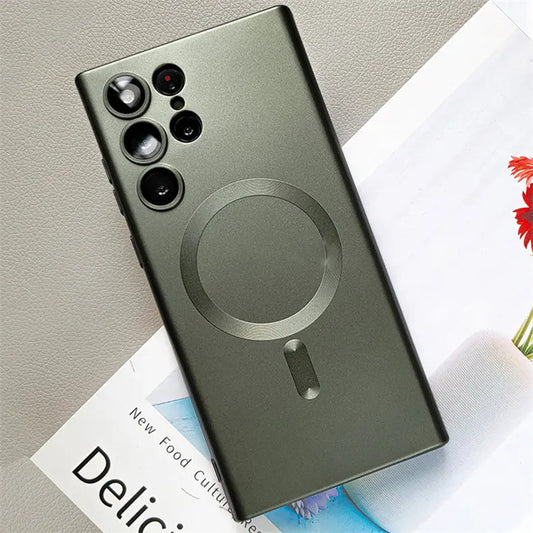 Premium Soft Silicone Magsafe Case for Galaxy S23 Ultra - caseimpec
