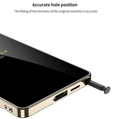 Premium Deer 9H Glass Electroplating Case For Galaxy S25 Ultra - Black caseimpec