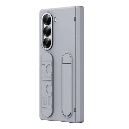 Premium Kickstand & Band Hinge Protection Silicon Case for Samsung Galaxy Z Fold 6 - Grey Caseimpec