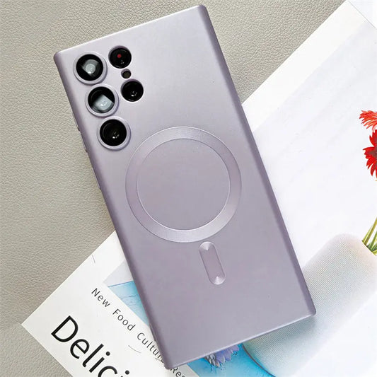 Premium Soft Silicone Magsafe Case for Galaxy S23 Ultra - caseimpec