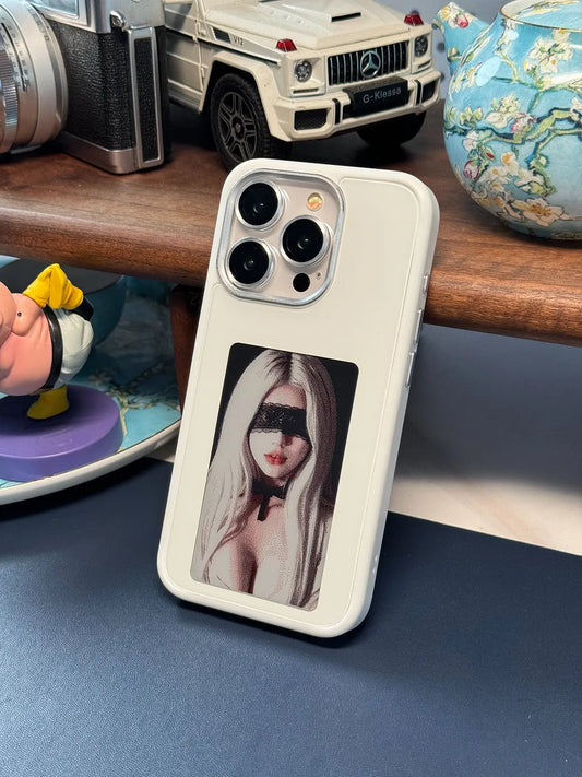 Caseimpec Ink Screen High-end Frosted Nfc Personalized Screen Projection SmartCase for iPhones - caseimpec