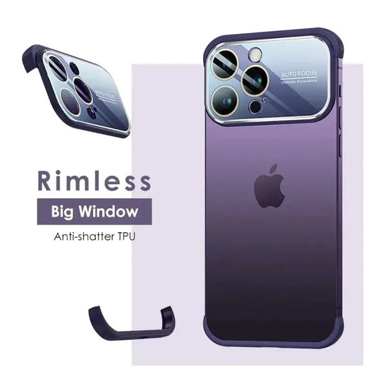 Premium Auto Focus Large Window Concept Frameless Corner Pad Case for iPhones - caseimpec