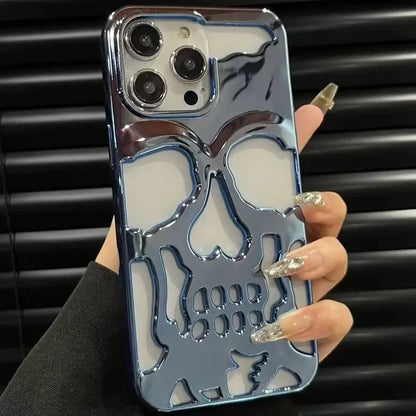 Skull Shockproof Silicone Back Case for iPhones - caseimpec