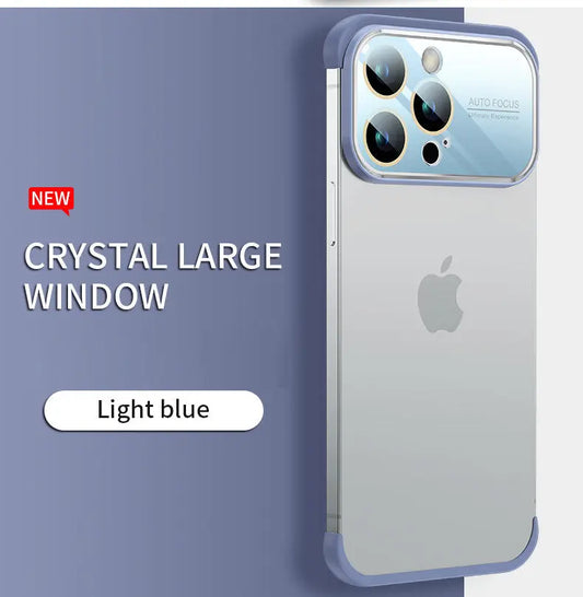 Premium Auto Focus Large Window Concept Frameless Corner Pad Case for iPhones - caseimpec