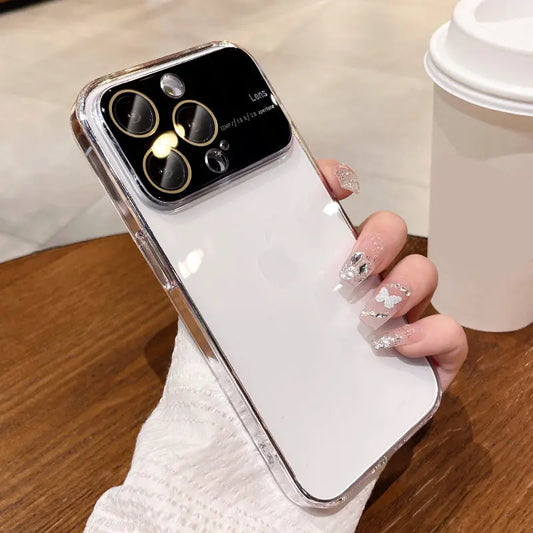 Lens Premium Non Yellowing Transparent Large Window Clear Case For iPhones - caseimpec